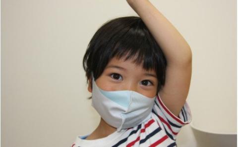 フィット感抜群！水着素材のクロッツマスク2枚ブルー系【子ども用】ＸＳ_1556R-01