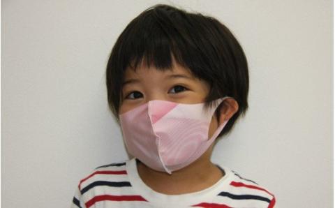 フィット感抜群！水着素材のクロッツマスク2枚ピンク系【子ども用】XS_1557R-01