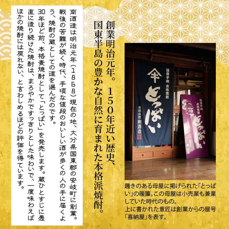 国際コンクール受賞セット　本格麦焼酎喜納屋＆本格麦焼酎とっぱい_1662R