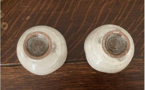 陶房ふくなが 粉引 花小鉢 2個セット_2066R