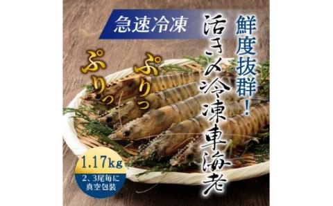 鮮度抜群！活き〆冷凍車海老（1.17kg）_29004C