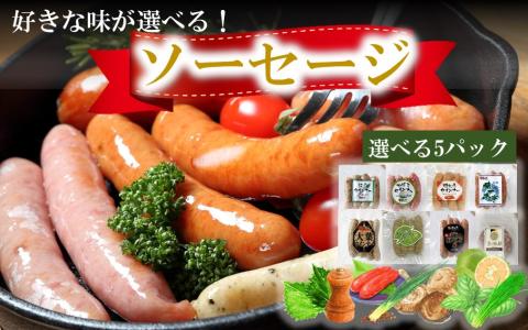 好きな味が選べる！大分県産ソーセージ8種類から5パック_2237R