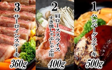 大人2名に最適!芳醇な脂の豊後牛定期便/計3回発送_1225R