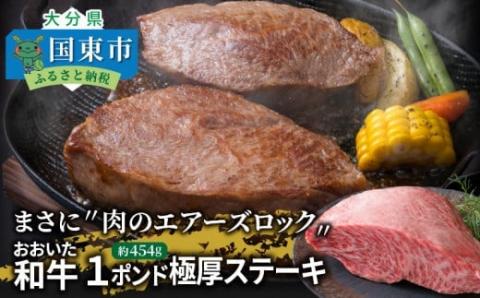 【ご好評につき1～2ヶ月待ち】【A4～A5等級】まさに〃肉のエアーズロック〃おおいた和牛１ポンド極厚ステーキ・通_29365A