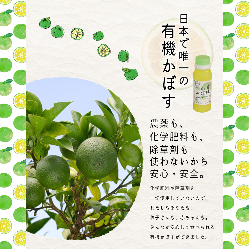 有機かぼす果汁100% 100ml×10本セット K10