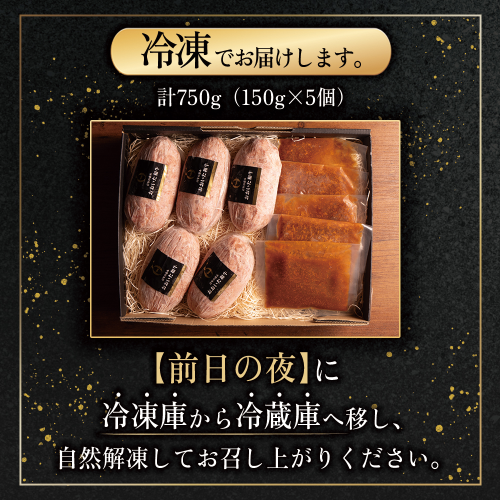 おおいた和牛ハンバーグセット【150ｇ×5】デミグラスソース付き G25-S