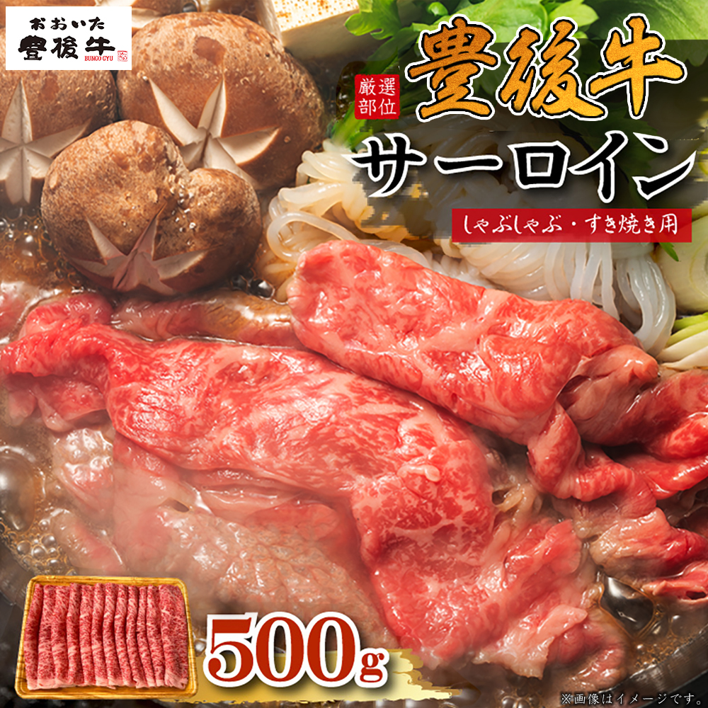 【厳選部位】豊後牛サーロインしゃぶしゃぶすき焼き用 500g　D19