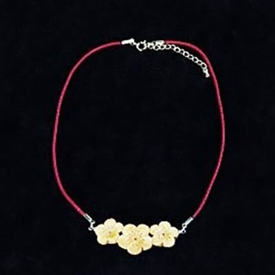 つげ細工 ネックレス(桜) 約5cm×2cm