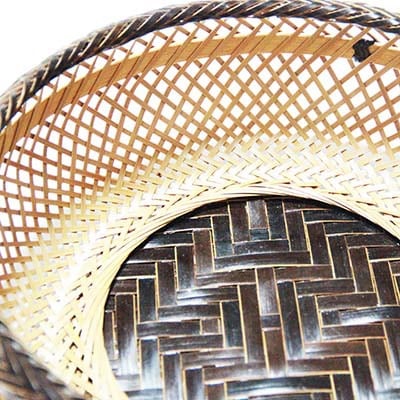 竹細工　鉄鉢盛篭黒(1923002)