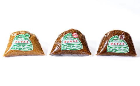 阿部三郎商店　浄土寺味噌3種セット(合わせ・米・麦 　各1kg)AW07【配送不可地域：離島】
