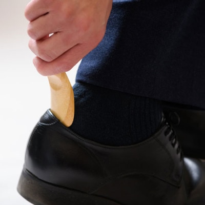 〈職人の手づくり〉竹製のキーホルダー靴べら(1本)　AZ16