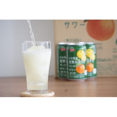 大分県産　完熟かぼす＆サンクイーンサワー350ml×24本(1ケース)(日出町)
