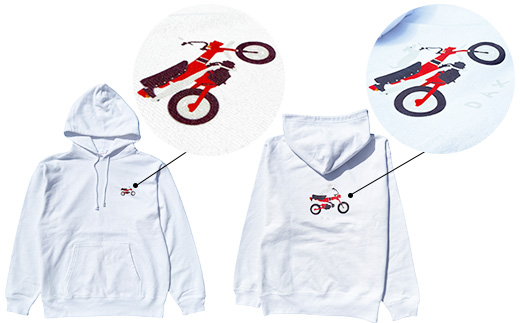 DAX プルオーバーパーカー(ユニセックス)【Lサイズ　ホワイト】