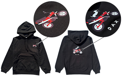 DAX プルオーバーパーカー(ユニセックス)【Mサイズ　ブラック】