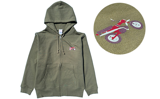 DAX ジップアップパーカー(ユニセックス)【Mサイズ　ライトオリーブ】