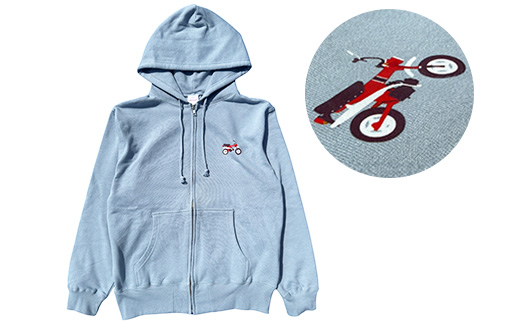 DAX ジップアップパーカー(ユニセックス)【Lサイズ　アシッドブルー】