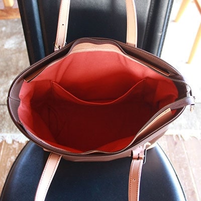 やわらかレザーのトートバッグ(紺系)　YZ04