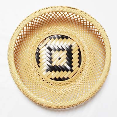 竹細工　鉄鉢盛篭白(1923001)