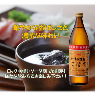 【のし付き】 大分むぎ焼酎　二階堂25度(900ml)化粧箱入り5本セット