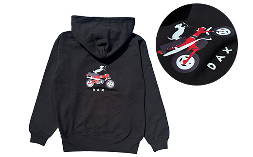 DAX プルオーバーパーカー(ユニセックス)【XLサイズ　ブラック】