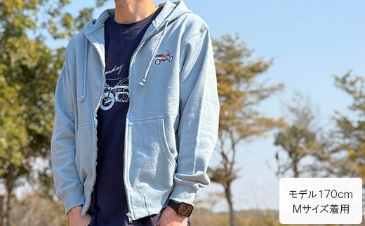 DAX ジップアップパーカー(ユニセックス)【Mサイズ　アシッドブルー】