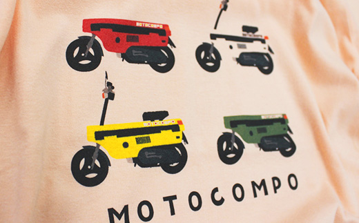 MOTOCOMPO Tシャツ (レディース)【Lサイズ　アプリコット】