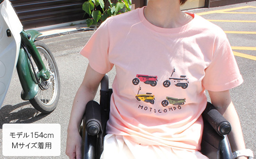 MOTOCOMPO Tシャツ (レディース)【Mサイズ　アプリコット】