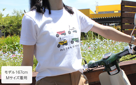 MOTOCOMPO Tシャツ (レディース)【Mサイズ　ホワイト】