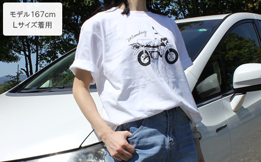 Monkey Tシャツ (ユニセックス)【Lサイズ　ホワイト】