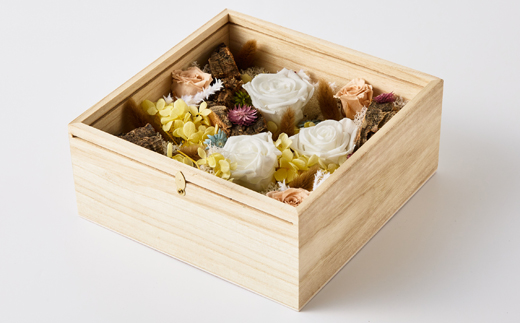 プリザーブドフラワー白