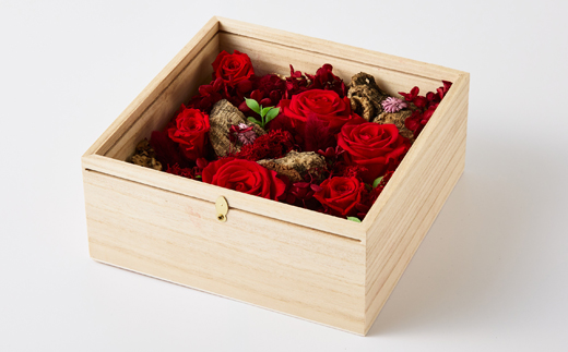 プリザーブドフラワー赤