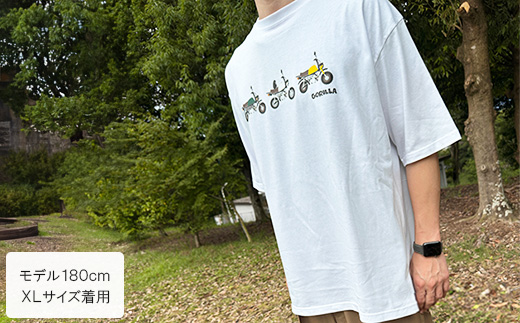 GORILLA-Simple Tシャツ (ユニセックス)【XLサイズ　ホワイト】