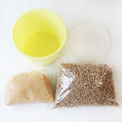 阿部三郎商店 「手前味噌」手作りセット(麦)(2kg仕上がり) AW09【配送不可地域：離島】