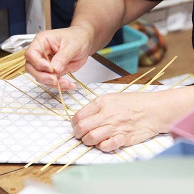 竹細工　鉄鉢盛篭黒(1923002)