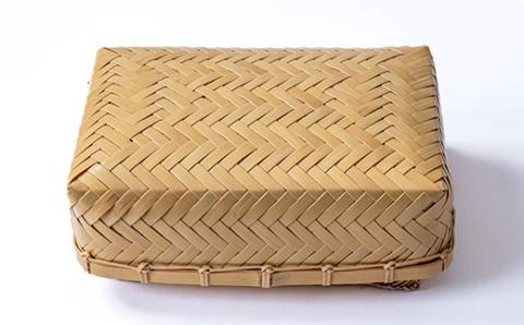 良質な竹を使用した伝統工芸品 竹細工 網代弁当篭(2416105)