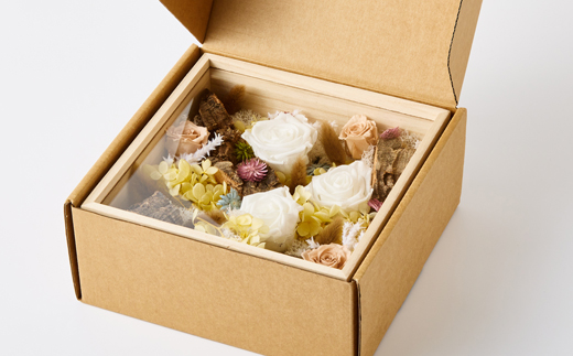 プリザーブドフラワー白