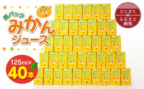 【紙パック】みかんジュース　125ml×40本