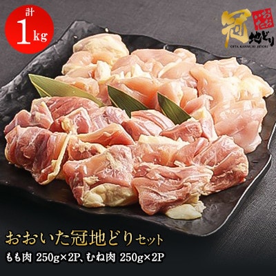【のし付き】【お歳暮】おおいた冠地どりセット(合計1kg)【配送不可地域：離島】