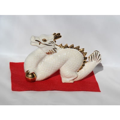 暘谷焼聖山窯　金彩　白辰(たつ)