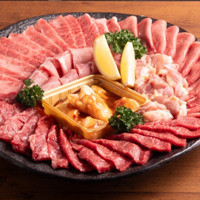 【のし付き】【お歳暮】五種のバラエティー焼肉セット つけだれ付き 計1kg【配送不可地域：離島】