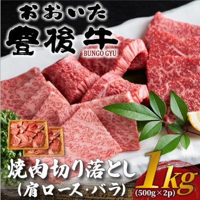 おおいた豊後牛焼肉切り落とし 1kg(500g×2P)(日出町)【配送不可地域：離島】