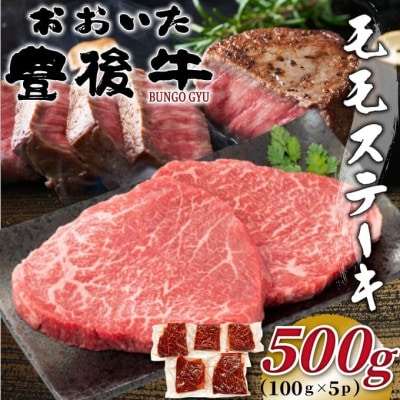おおいた豊後牛モモステーキ 約500g(100g×5P)(日出町)【配送不可地域：離島】
