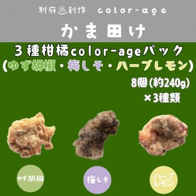 彩りからあげ　3種柑橘color-ageパック(ゆず胡椒・梅しそ・ハーブレモン)【配送不可地域：離島】