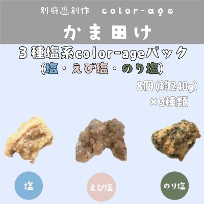 彩りからあげ　3種塩系color-ageパック(塩・えび塩・のり塩)【配送不可地域：離島】