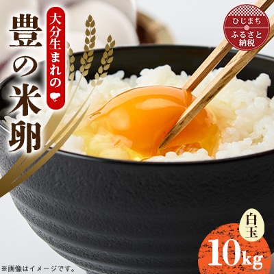 大分生まれのAW飼い有精卵「豊の米卵」10kg(白卵)【配送不可地域：離島】