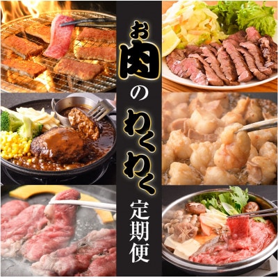 【毎月定期便】お肉のわくわく定期便(つけダレ、ステーキソース付き)全6回【配送不可地域：離島】