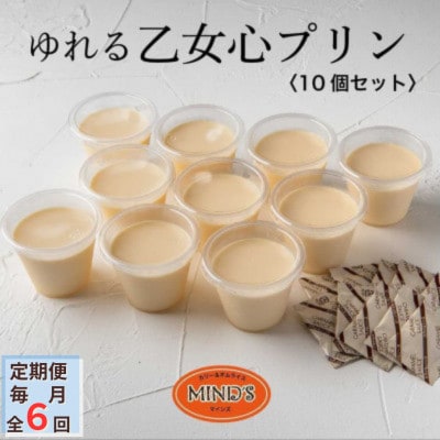 【毎月定期便】ゆれる乙女心プリン　10個セット全6回【配送不可地域：離島】