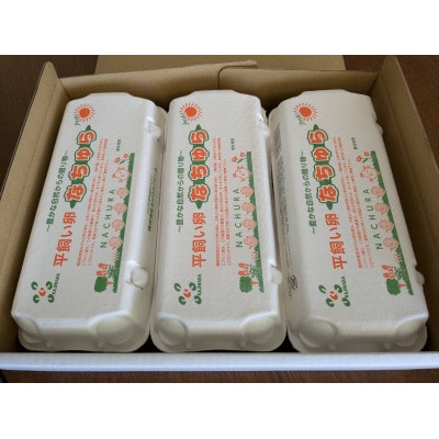 【発送月固定定期便】平飼い卵なちゅら(30ヶ入り)全6回【配送不可地域：離島】