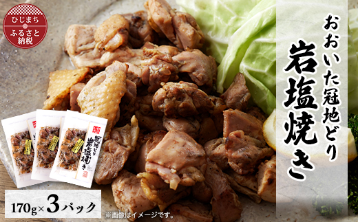 おおいた冠地どり　岩塩焼き　3パック【配送不可地域：離島】