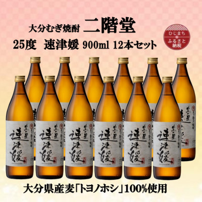大分むぎ焼酎　二階堂速津媛25度(900ml)12本セット